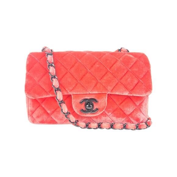 Chanel Classic Single Flap Quilted Velvet Crossbody Bag - Picture 1 of 10